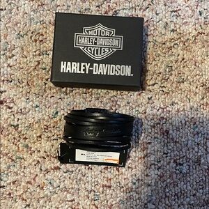 Harley-Davidson Black Leather Bracelet